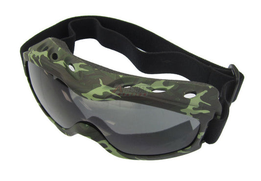 Evader II FogStopper Goggles - Camo Frame / Smoke Lenses, Fits Over Glasses
