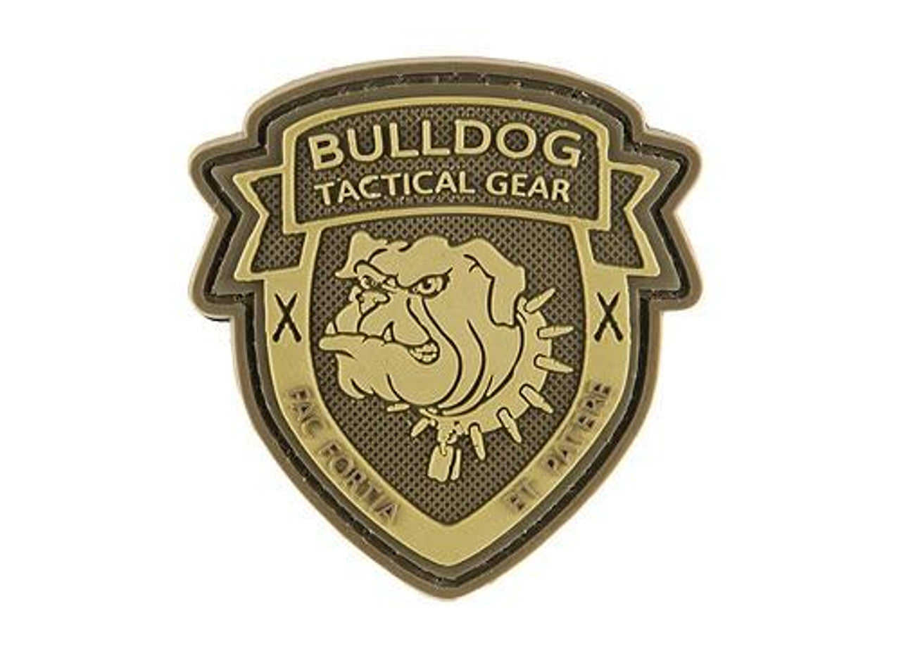 G-Force Shield Bulldog PVC Morale Patch, Brown