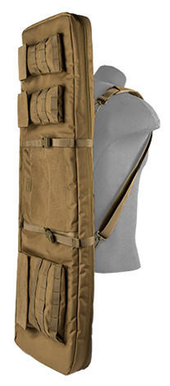 Lancer Tactical 1000D Nylon 3-Way Carry 43" Double Rifle Gun Bag, Khaki