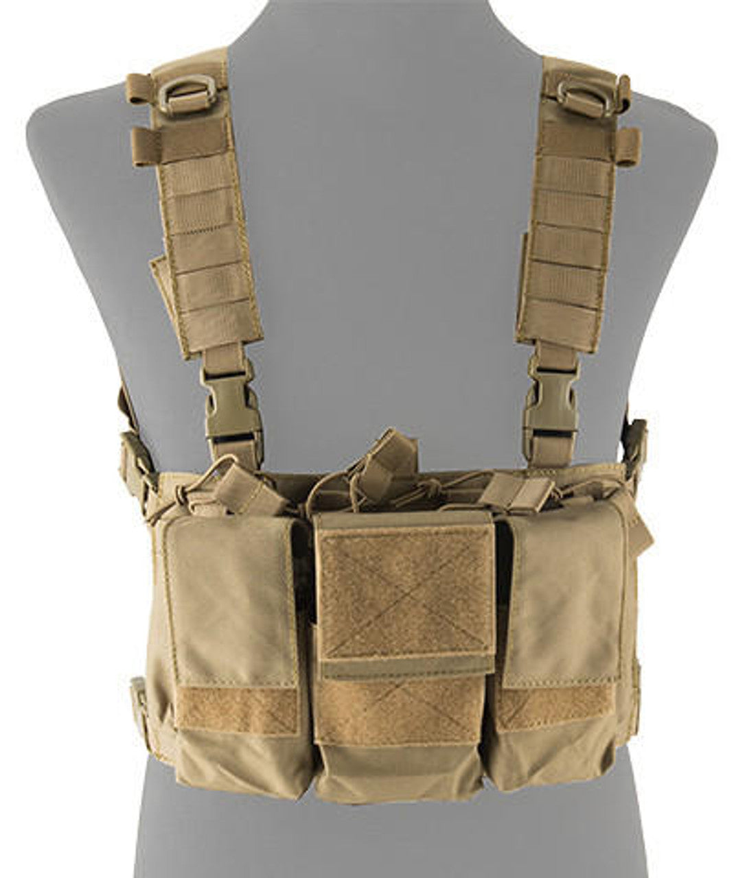 Lancer Tactical Adaptive Multi-Purpose Slim Chest Rig, Tan