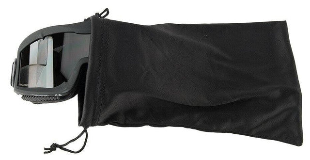 Lancer Tactical AERO Series Dual Pane Airsoft Goggles, Black w/ Smoked, Yellow, & Clear Lens