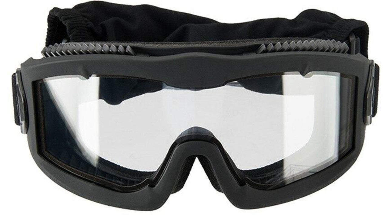 Lancer Tactical AERO Series Dual Pane Airsoft Goggles, Black