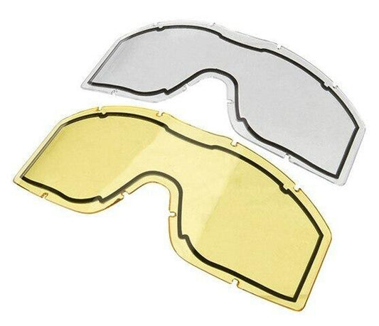 Lancer Tactical AERO Series Dual Pane Airsoft Goggles, Tan w/ Smoked, Yellow, & Clear Lens