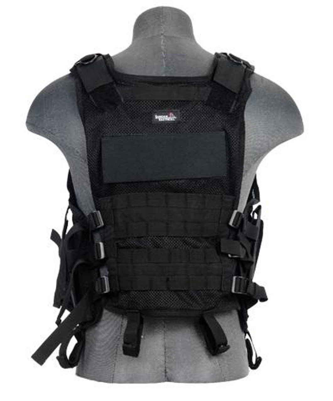 Lancer Tactical Cross Draw Tactical Vest, Black