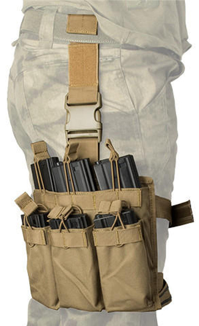 Lancer Tactical Drop Leg Six M4/M16 Magazine Panel, Tan
