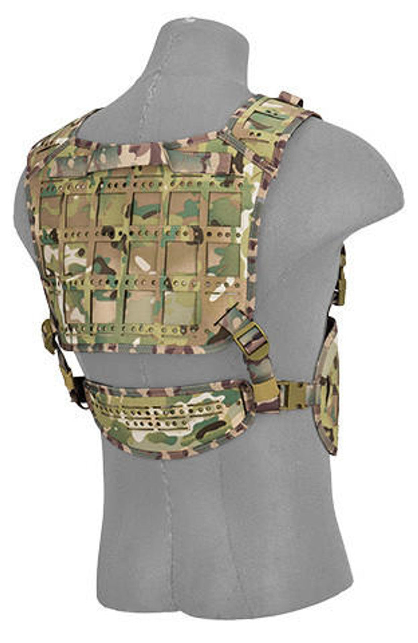 Lancer Tactical Laser Cut Airsoft Chest Rig w/ Sling, Camo