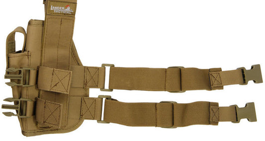 Lancer Tactical Nylon 323TN 92F Drop Leg Holster, Tan