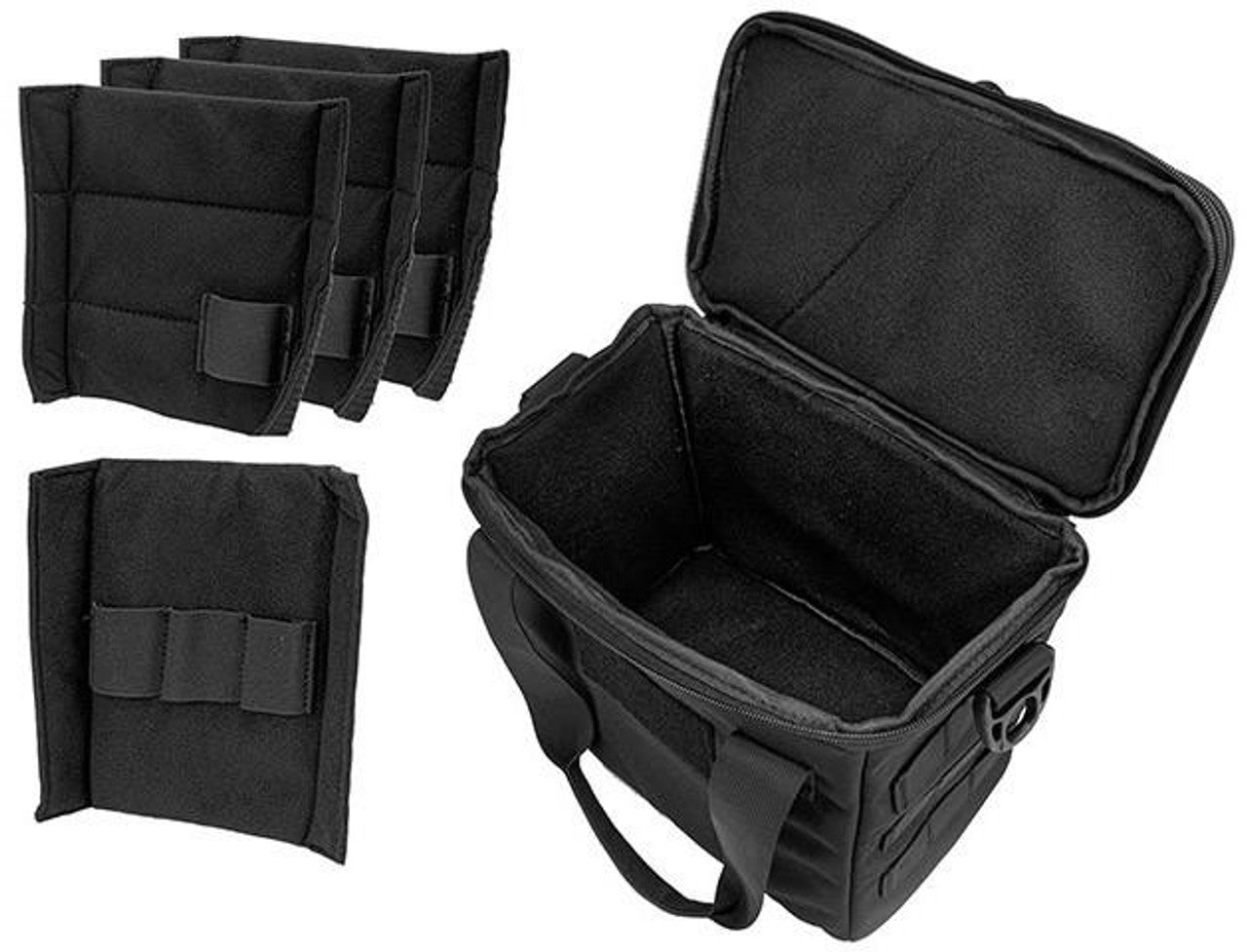 Lancer Tactical Nylon Pistol Range Bag, Black