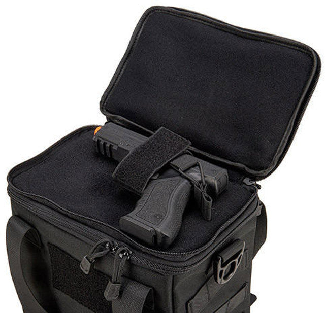 Lancer Tactical Nylon Pistol Range Bag, Black