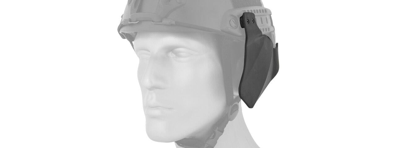 Lancer Tactical Side Covers for Military Style Railed Helmets - Black