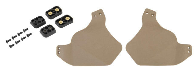 Lancer Tactical Side Covers for Military Style Railed Helmets - Tan