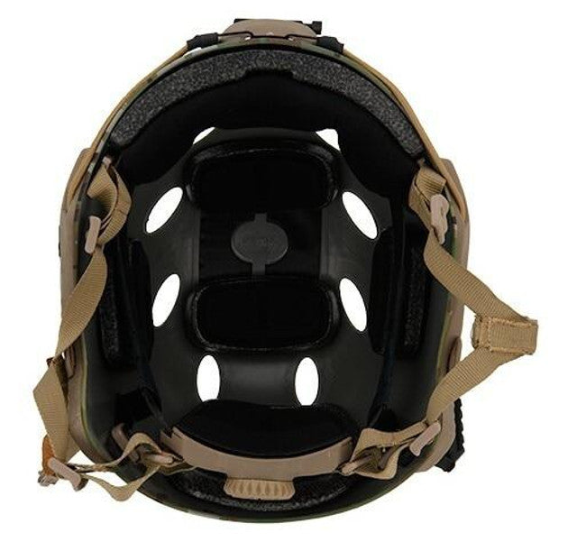 Lancer Tactical SpecOps Military Style Helmet, PJ Type with Rails and Velcro, Modern Camo
