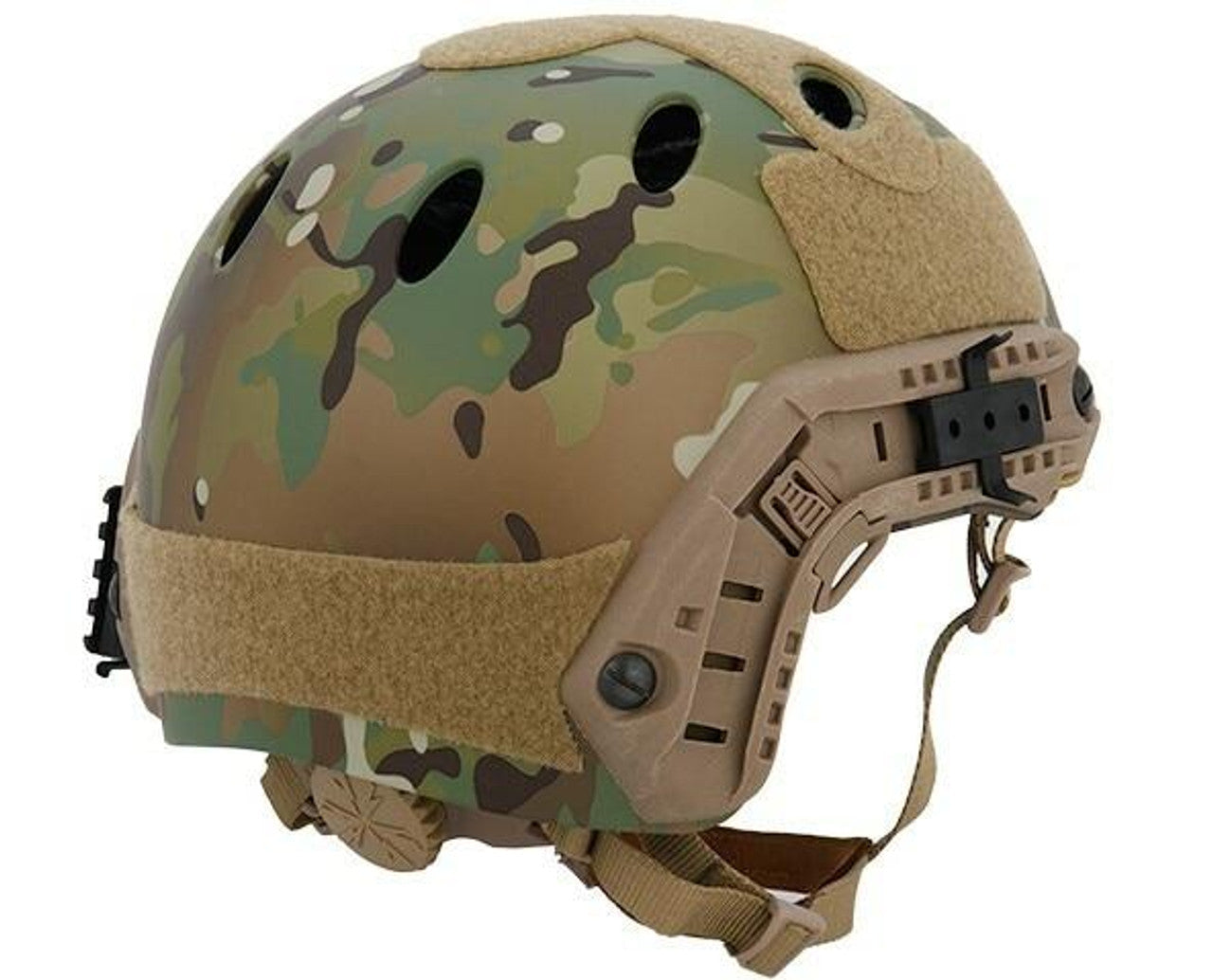 Lancer Tactical SpecOps Military Style Helmet, PJ Type with Rails and Velcro, Modern Camo