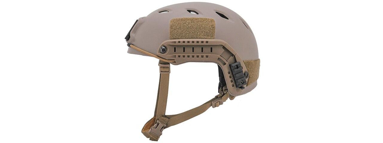 Lancer Tactical SpecOps Military Style NVG Helmet w/ Rails, Tan