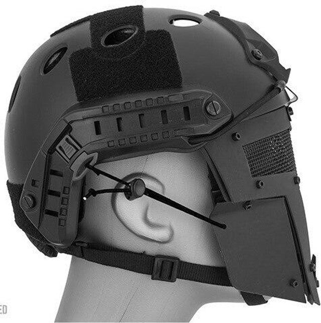Mesh Mask Face Shield for Airsoft Helmet Systems, Black