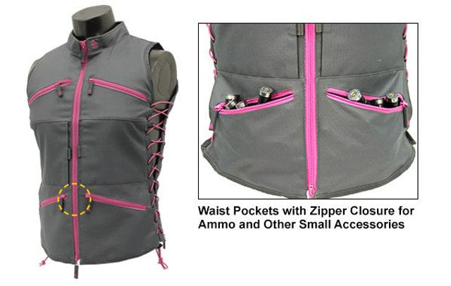 True Huntress Series Grey & Pink Sporting Vest