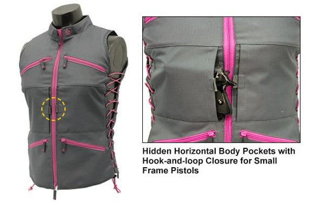 True Huntress Series Grey & Pink Sporting Vest