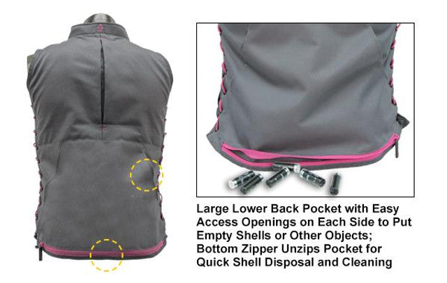 True Huntress Series Grey & Pink Sporting Vest