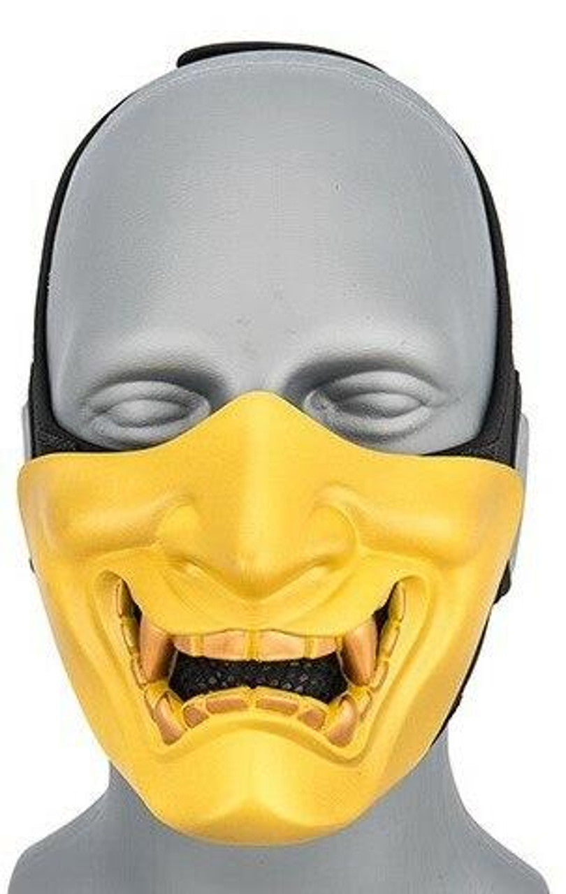 Yokai Ogre Padded Polymer Lower Face Mask, Gold
