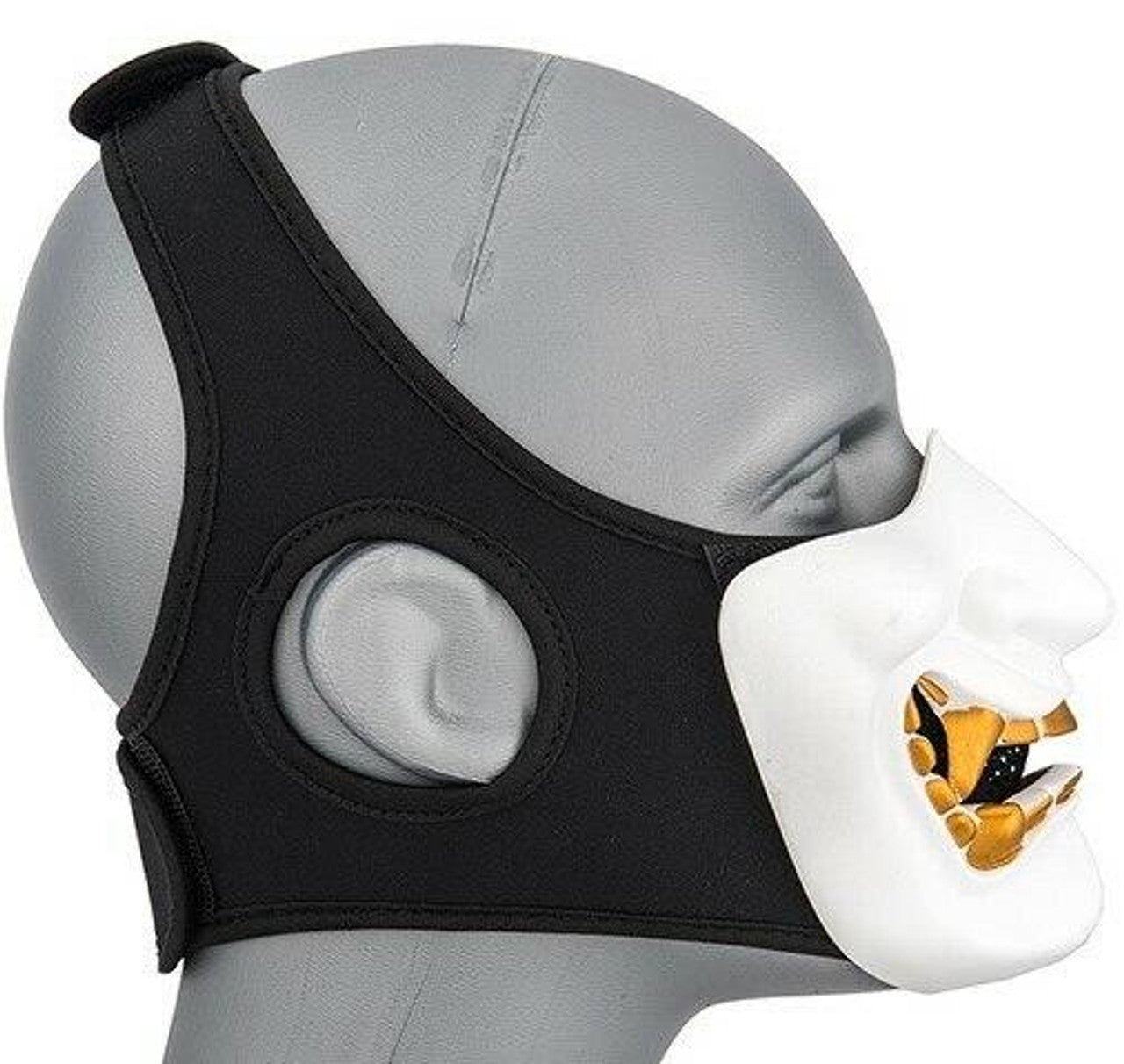 Yokai Ogre Padded Polymer Lower Face Mask, White