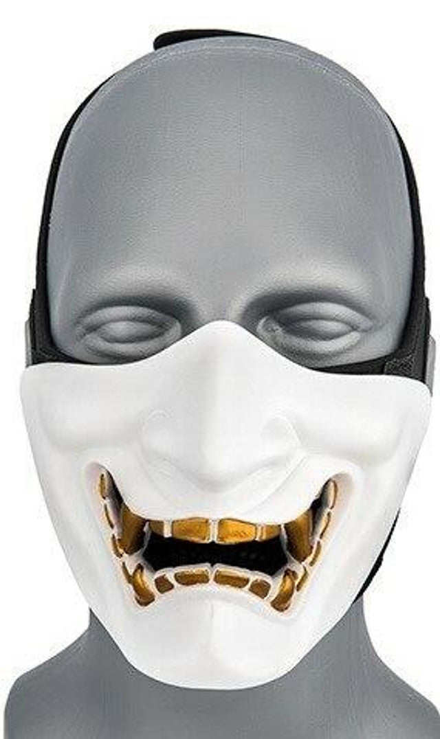 Yokai Ogre Padded Polymer Lower Face Mask, White