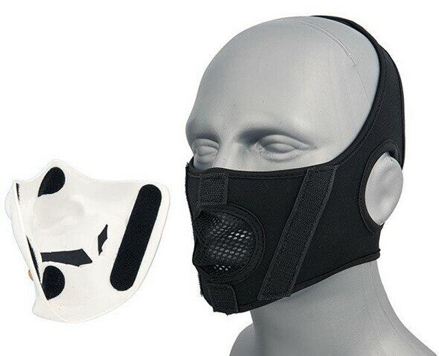Yokai Ogre Padded Polymer Lower Face Mask, White