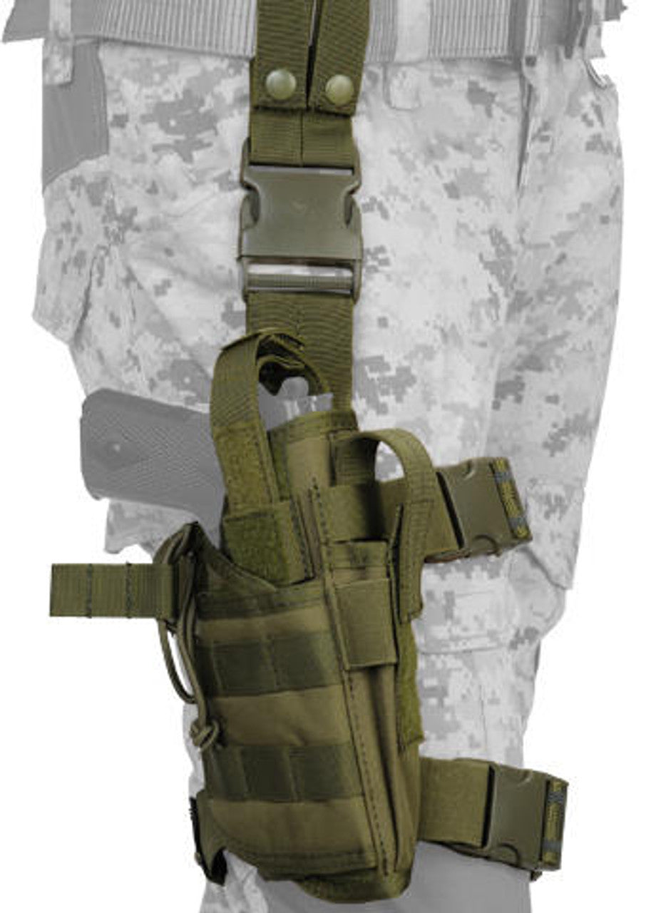 Lancer Tactical 322GN Nylon Tornado Drop Leg Holster, OD Green