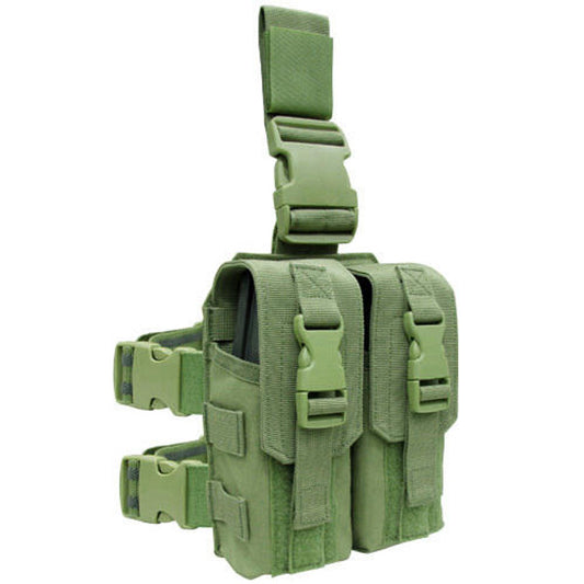 Condor Drop Leg Double M4 Mag Pouch, OD Green