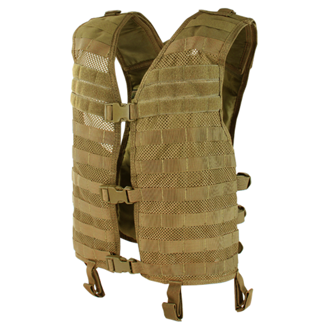 Condor MOLLE Mesh Hydration Tactical Vest, Coyote