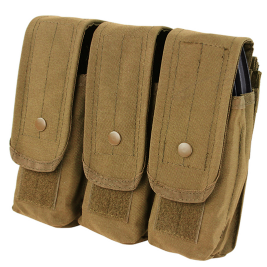 Condor MOLLE Triple AR/AK Mag Pouch, Coyote Brown