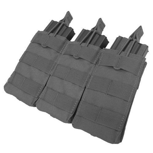 Condor MOLLE Triple M4/M16 Open Top Magazine Pouch, Black