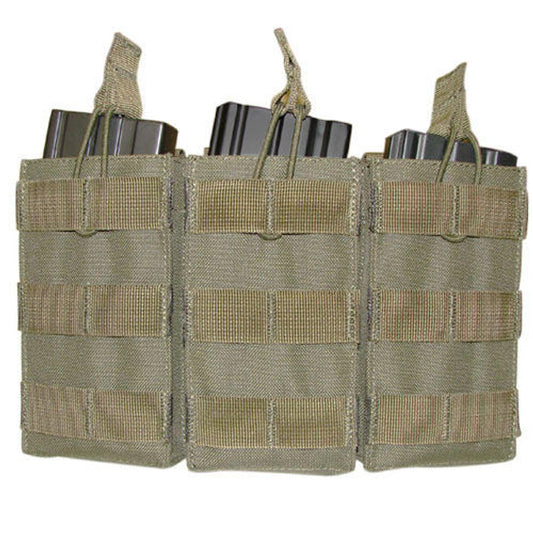 Condor MOLLE Triple M4/M16 Open Top Magazine Pouch, OD Green