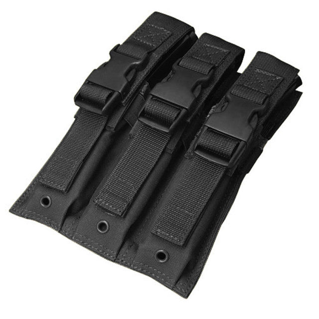 Condor MOLLE Triple MP5 Magazine Pouch, Black