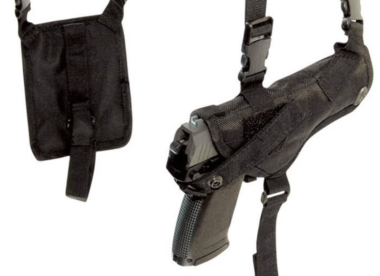 Crosman Shoulder Holster Mag Pouch For Med-Frame Guns, Black