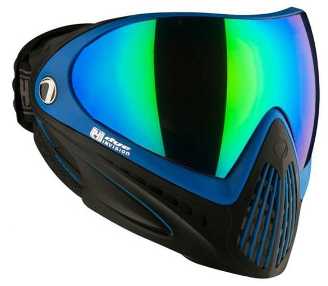 Dye i4 Pro Airsoft Full Face Mask w/ Seatec Thermal Lens, Black/Blue