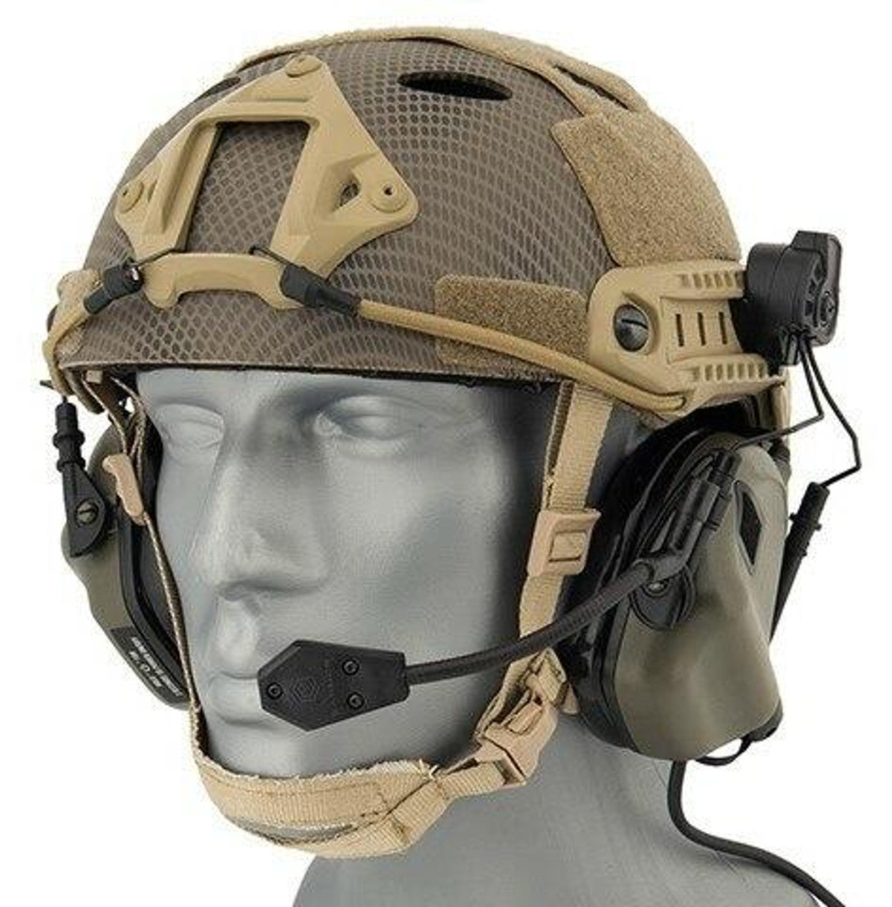 Earmor M32H MOD3 Tactical Communication Hearing Protector for FAST Helmet, Foliage Green