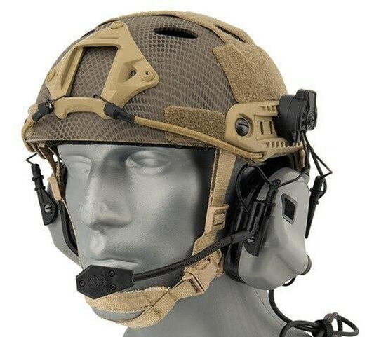 Earmor M32H MOD3 Tactical Communication Hearing Protector for FAST Helmet, Gray