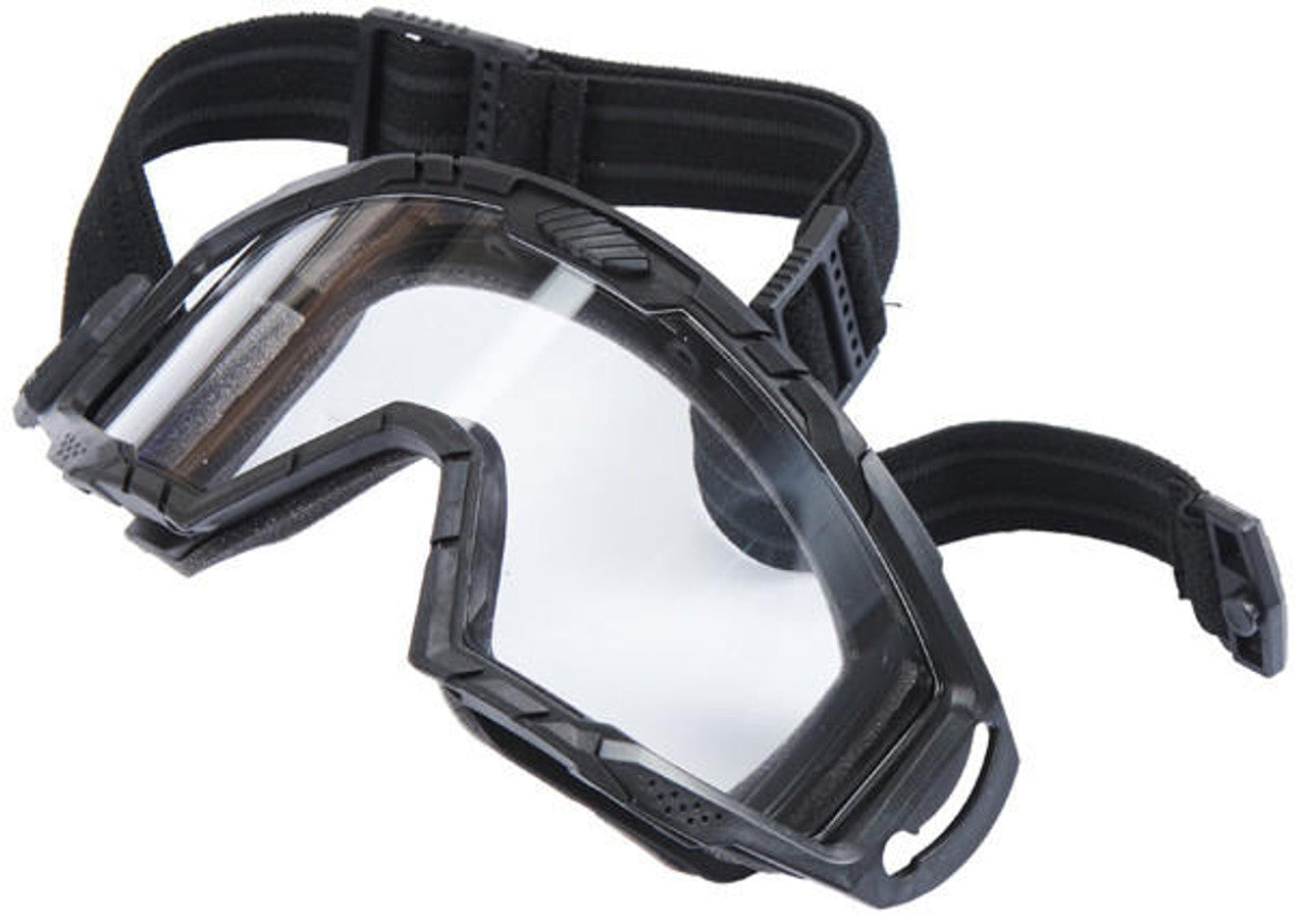 FMA Lab SI Ballistic Goggle 2.0 with Transparent Lens, Black