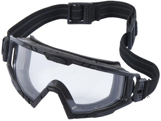 FMA Lab SI Ballistic Goggle 2.0 with Transparent Lens, Black