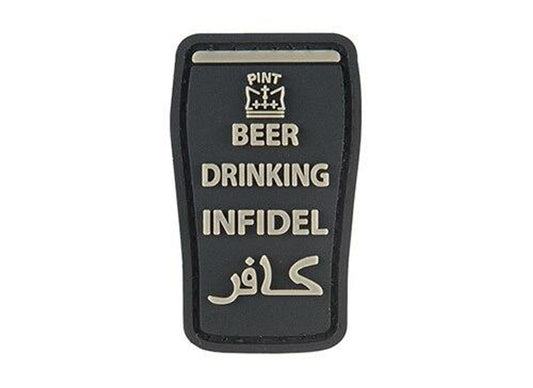 G-Force Beer Drinking Infidels Morale Patch, Black