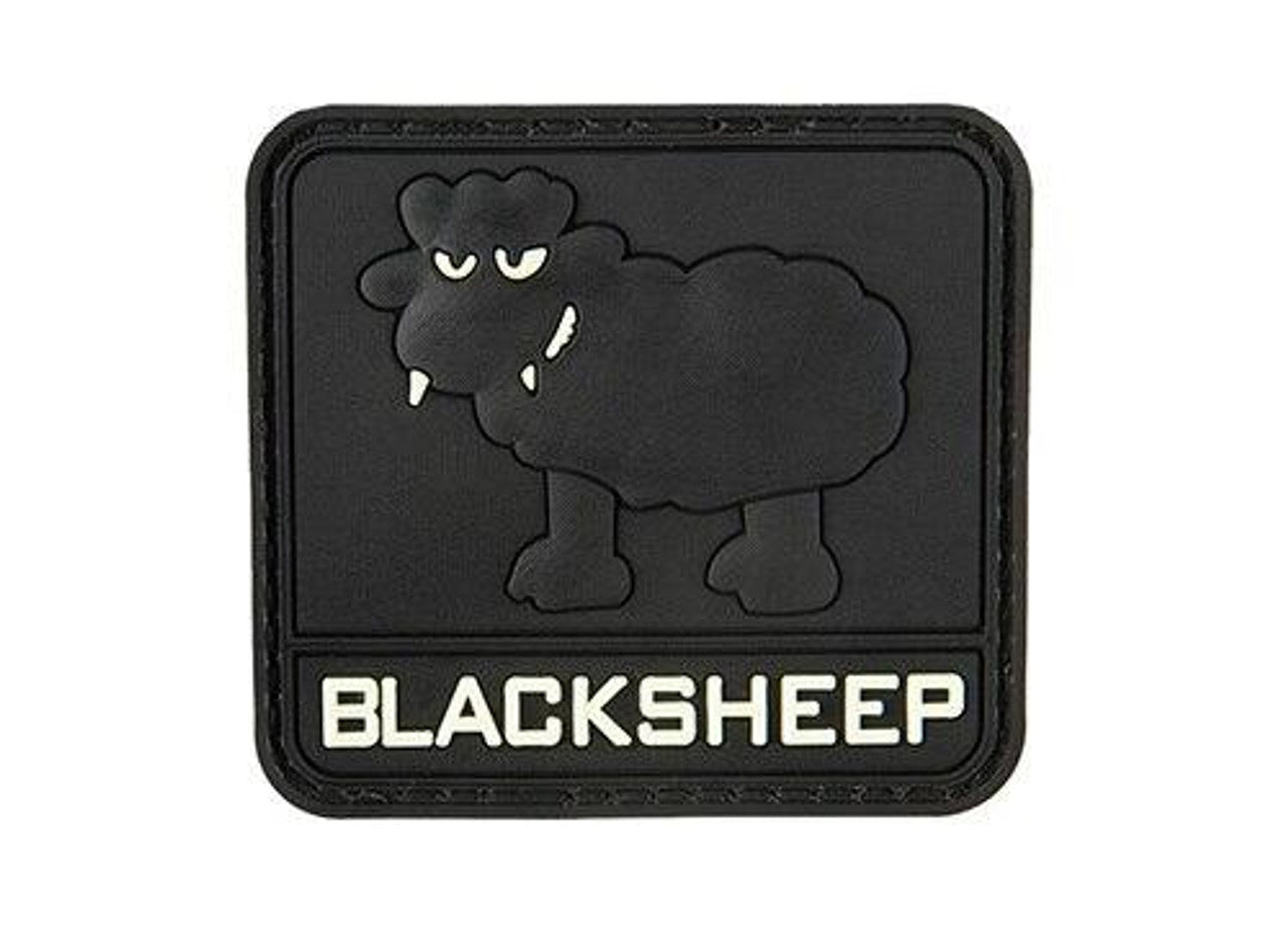 G-Force Glow In The Dark Black Sheep PVC Large Patch, Black