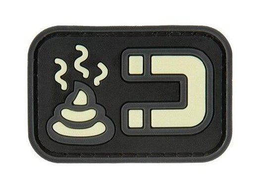 G-Force Glow-In-The-Dark S*** Magnet PVC Morale Patch, Black