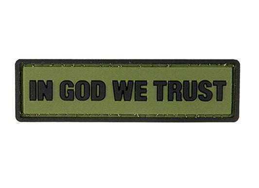 G-Force In God We Trust PVC Morale Patch, OD Green
