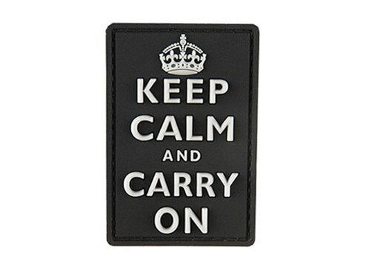 G-Force Keep Calm and Carry On PVC Morale Patch, Black