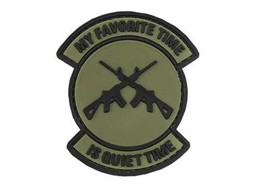 G-Force My Favorite Time Is Quiet Time PVC Morale Patch, OD Green