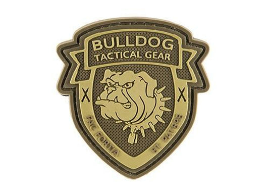 G-Force Shield Bulldog PVC Morale Patch, Brown