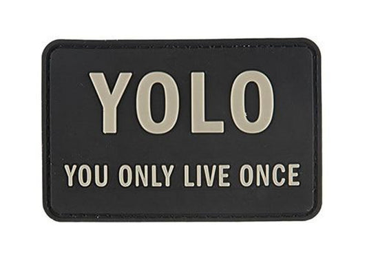 G-Force YOLO You Only Live Once PVC Morale Patch, Black