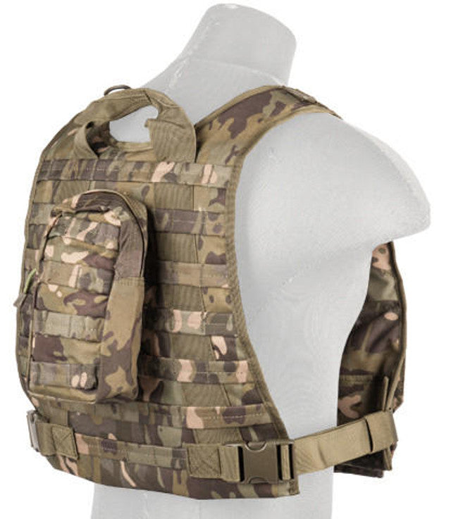 Lancer Tactical 1000D Molle Tactical Vest, Camo Tropic