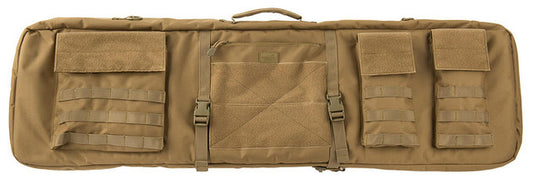 Lancer Tactical 1000D Nylon 3-Way Carry 43" Double Rifle Gun Bag, Khaki