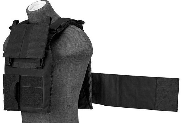 Lancer Tactical 1000D Nylon Buckle Up Assault Plate Carrier, Black